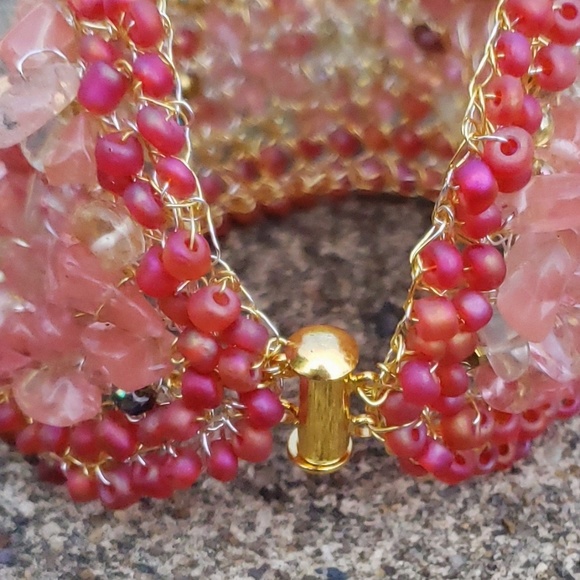 Crochet Beaded Bracelet - Picture 7 of 7